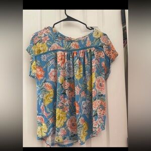LOFT Multicolor Floral Blouse